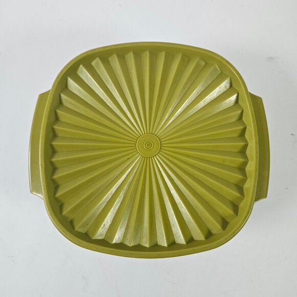 VTG Tupperware Servalier Bowl 858-1 W/ Lid 859-1 Avocado Green Made In Canada - Picture 5 of 13